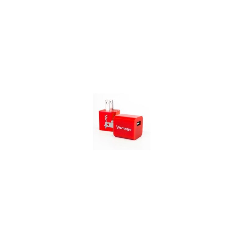 Cargador Vorago USB AU-105 Color Rojo 100V-240V