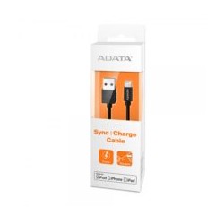 Cable Lightning Adata color Negro.