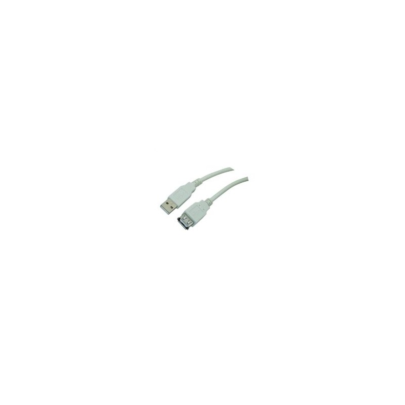 Cable USB Extensión Manhattan IC-317238 3.0Mts, color Gris