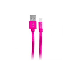 Cable Vorago CAB-119 Rosa USB-APPLE, Lightning, 1 Metro