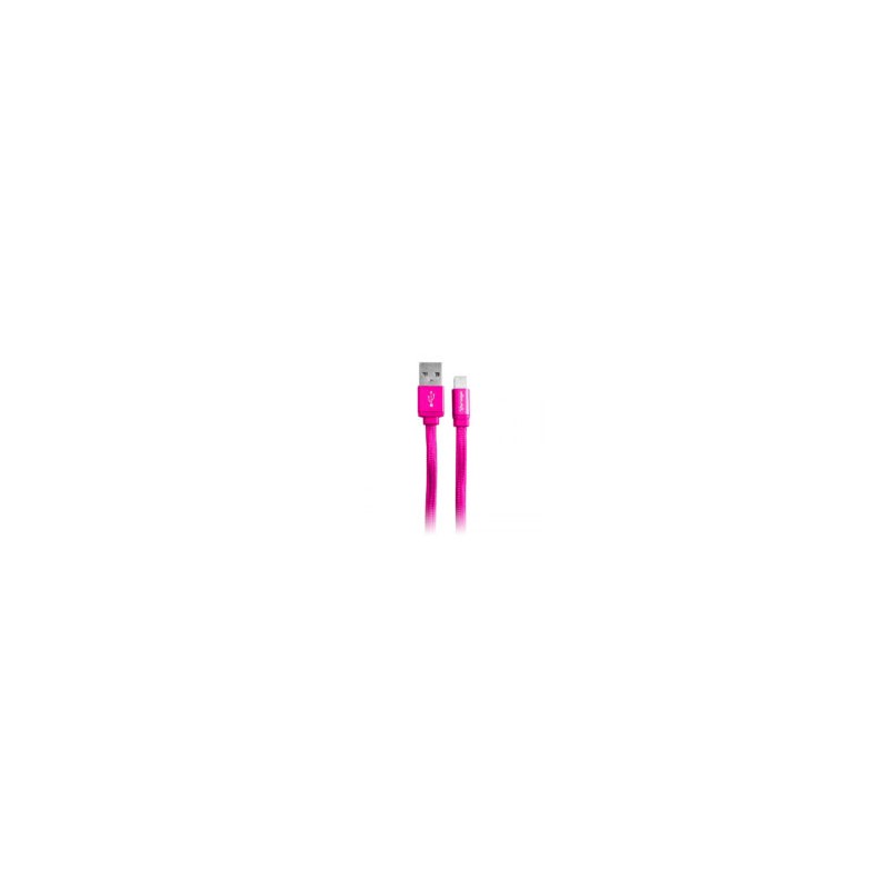 Cable Vorago CAB-119 Rosa USB-APPLE, Lightning, 1 Metro