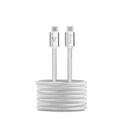 Cable Vorago CAB-124 usb C, color Blanco, 1m