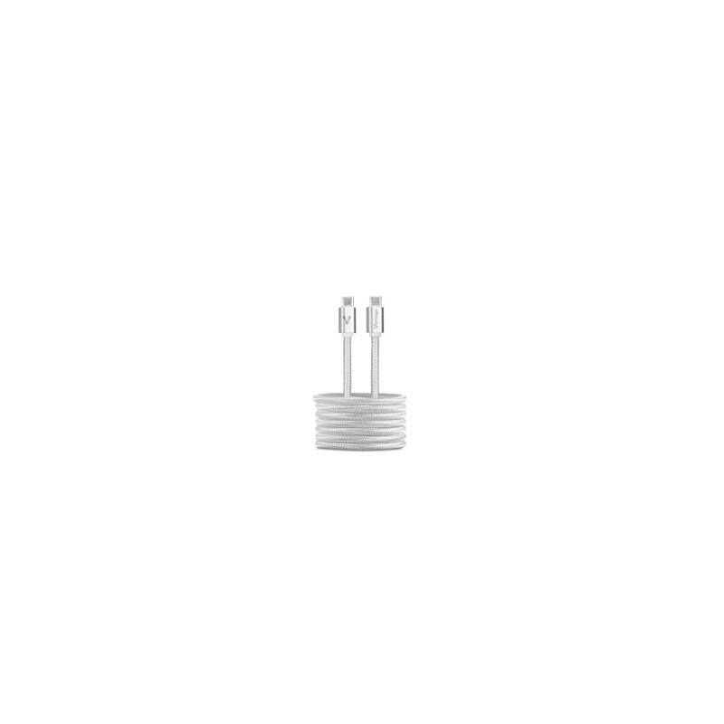 Cable Vorago CAB-124 usb C, color Blanco, 1m