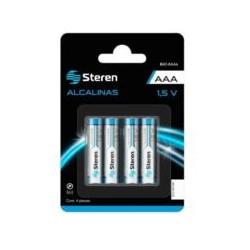 Pilas Steren Alcalinas BAT-AAA4 1.5V