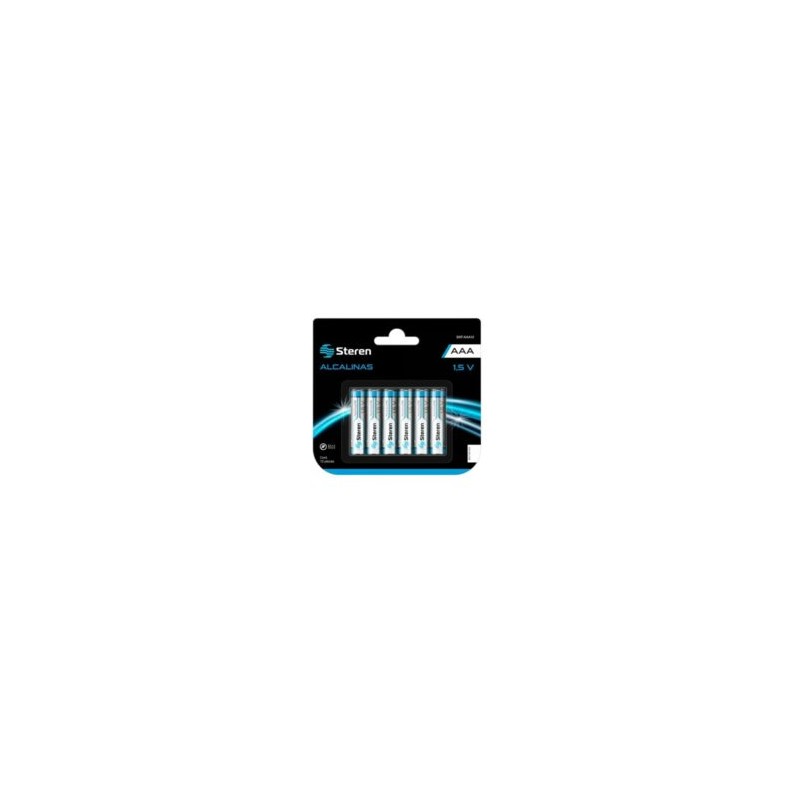 Pilas Steren Alcalinas Tipo AAA 1.5V con 12Pzas