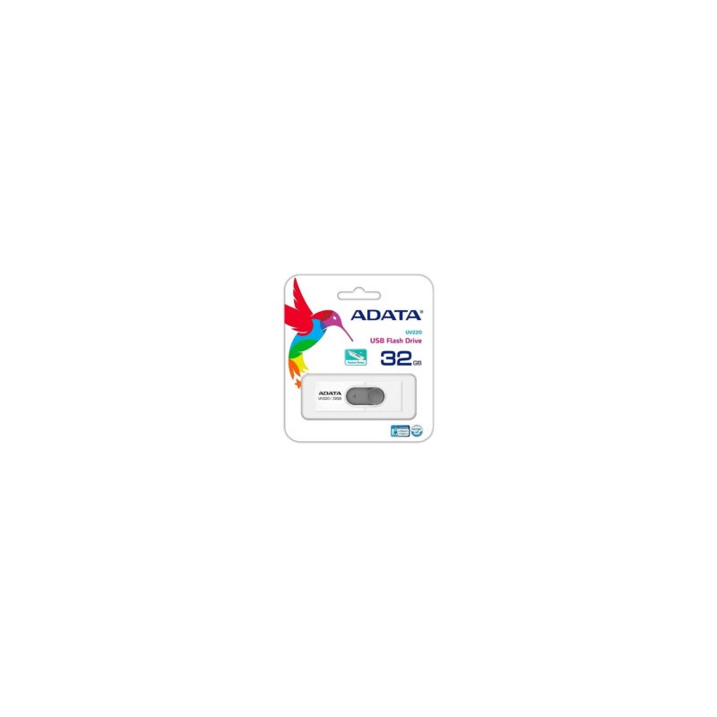 Memoria Adata 32GB USB 2.0 UV220 Retráctil blanco-gris