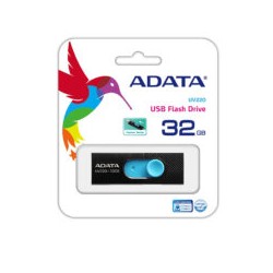 Memoria Adata 32GB USB 2.0 UV220 Retráctil color Negro-Azul