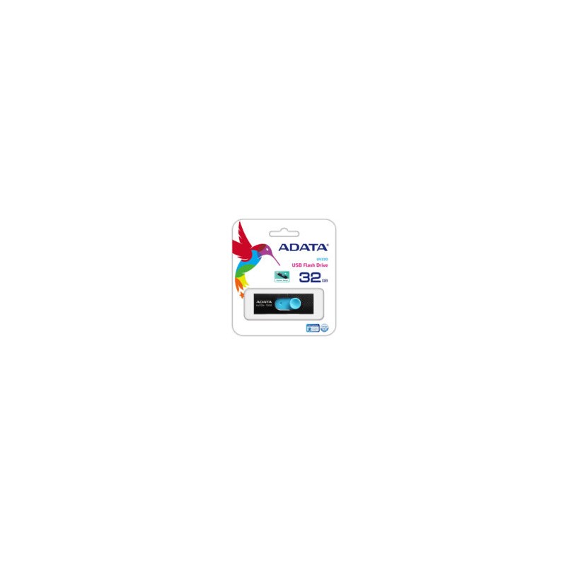 Memoria Adata 32GB USB 2.0 UV220 Retráctil color Negro-Azul
