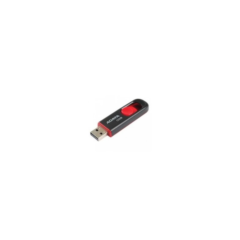 Memoria USB 2.0 Adata 16GB C008, Negro/Rojo.