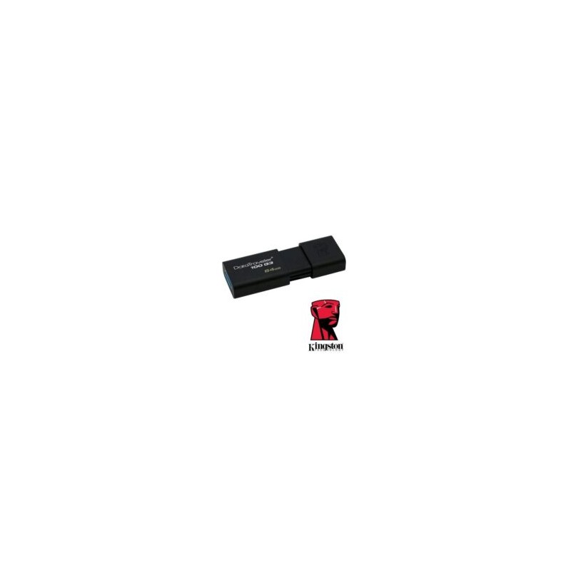 Memoria USB Kingston 64GB 3.0 DT100 G3 Negra