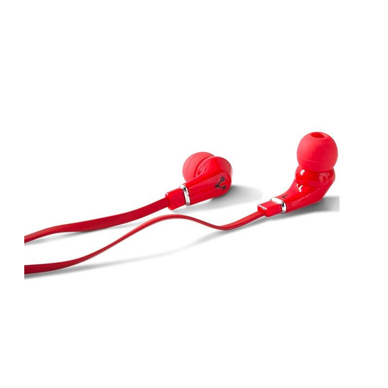 Audífonos Vorago alámbrico EP-103, Rojo, 3.5MM.
