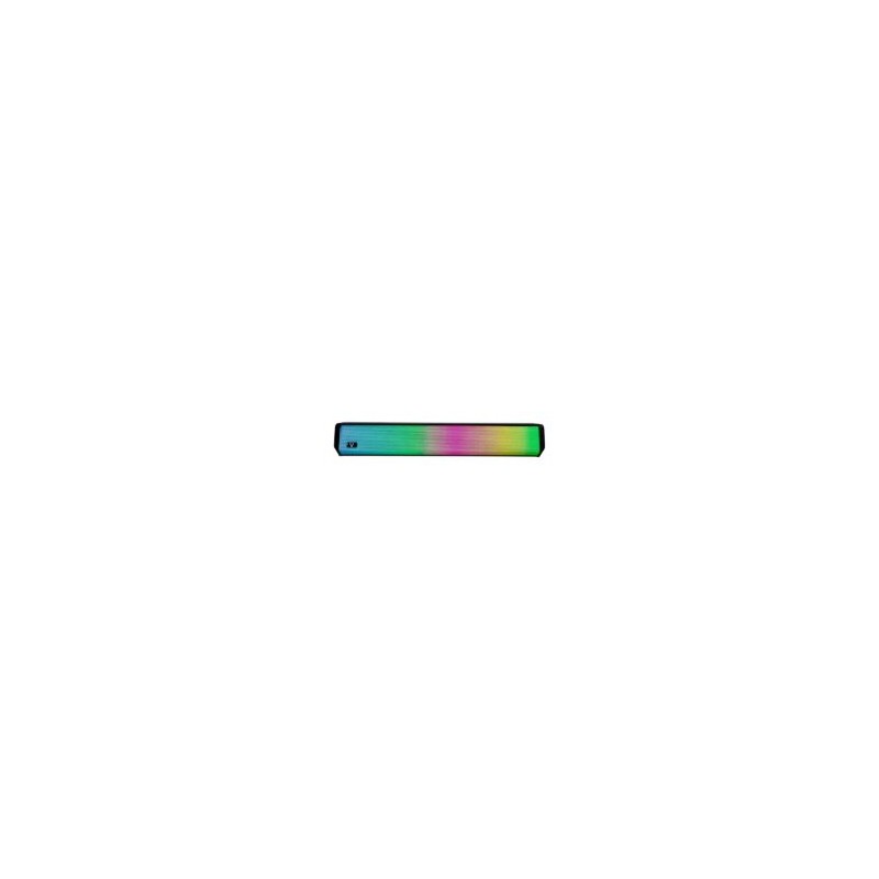 Bocina Vorago BSP-320 Bluetooth 5WX2, 3.5MM, Iluminacion RGB Color Neg